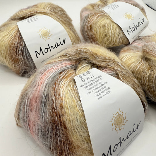 Gradient Mohair Blend Yarn Set – 4 × 25 g Skeins