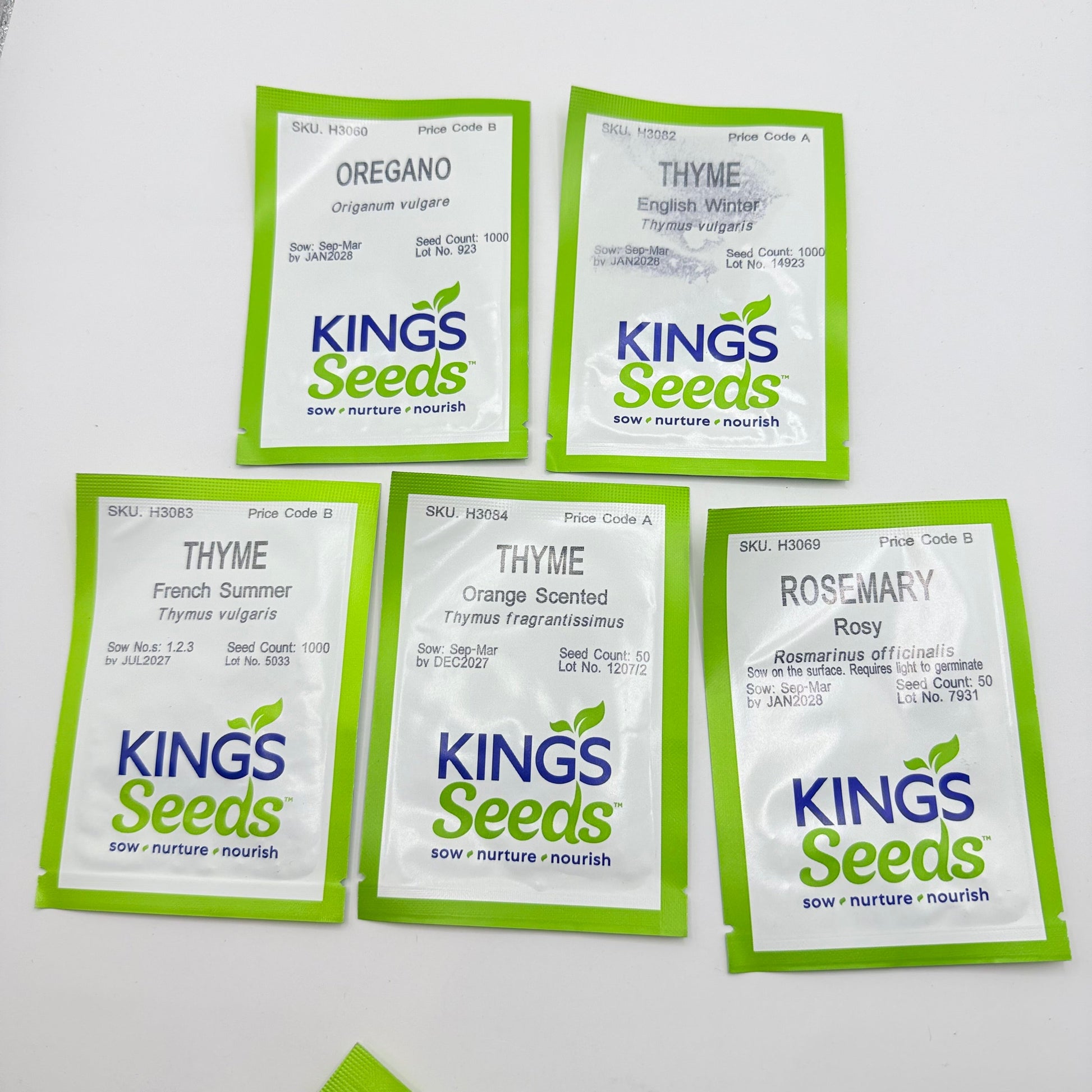 5 pack kings seeds herb garden - seeds home&living materials