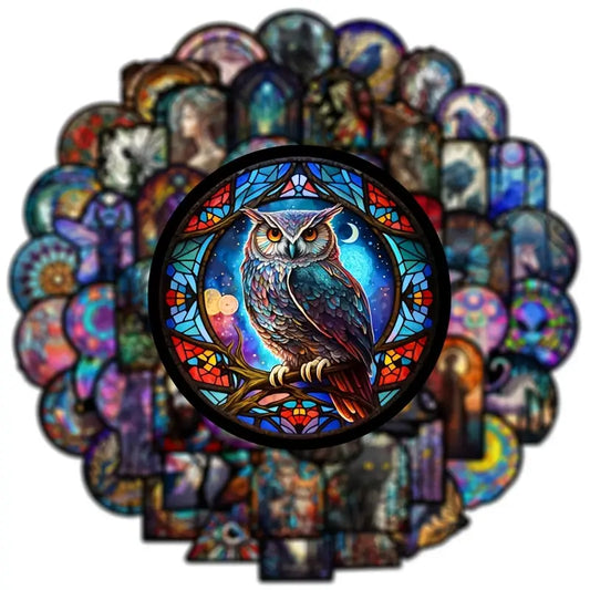 50pc stained glass look decals – add colourful charm anywhere - window films home&living materials