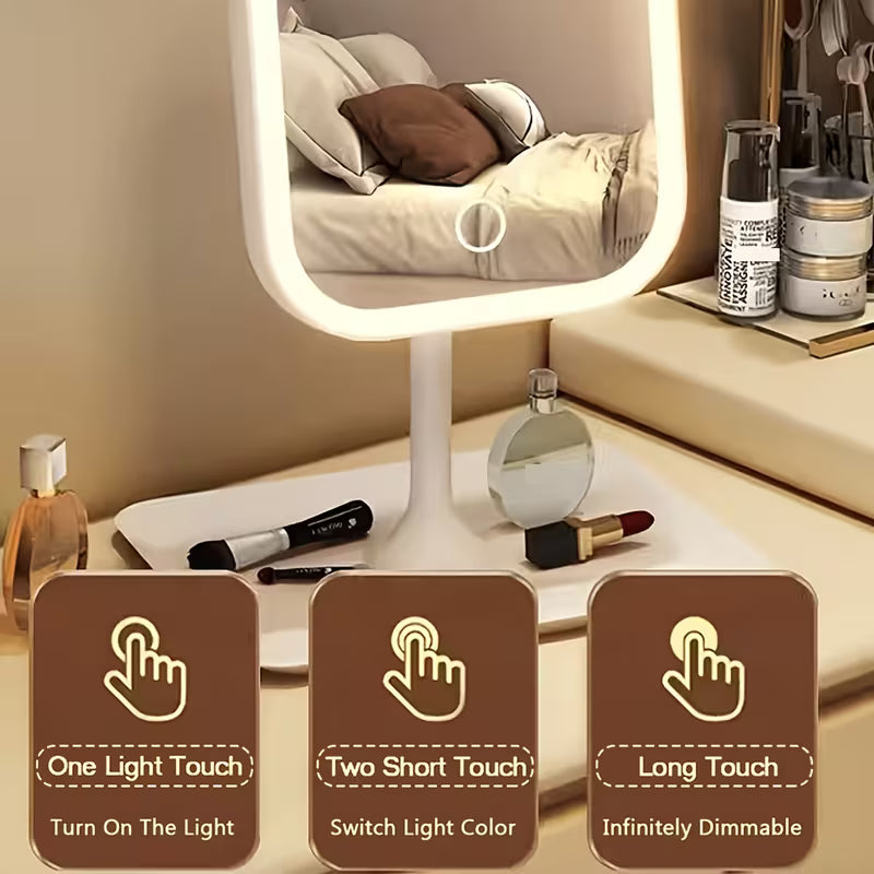 White LED Makeup Mirror Rechargeable Vanity Mirror