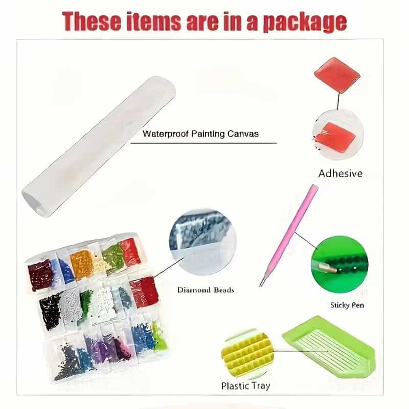 5D Diamond Painting Kit – Vibrant Floral Wall Art 30x40cm (11.8 × 15.8 in)