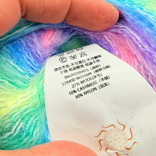 5x Gradient Mohair Yarn Set for Knitting & Crochet