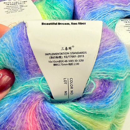 5x Gradient Mohair Yarn Set for Knitting & Crochet
