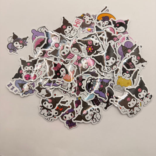 60-piece kuromi decal pack – waterproof vinyl stickers - decorative stickers original photo - what’s new crafts