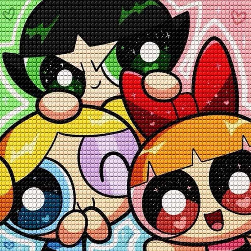 Powerpuff Girls 5D Diamond Painting Kit 30x30cm