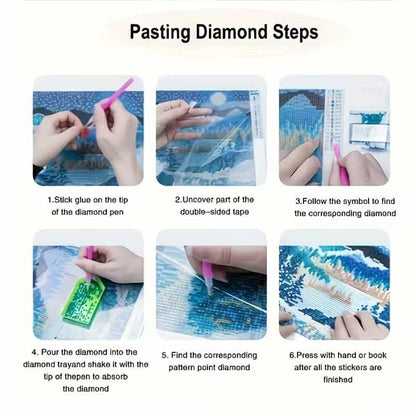 5D Diamond Painting Kit – Vibrant Floral Wall Art 30x40cm (11.8 × 15.8 in)