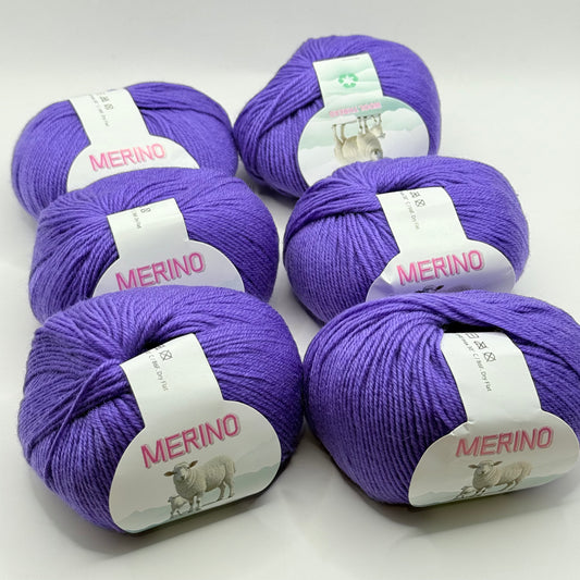 6x Merino Wool Yarn Set for Knitting & Crochet