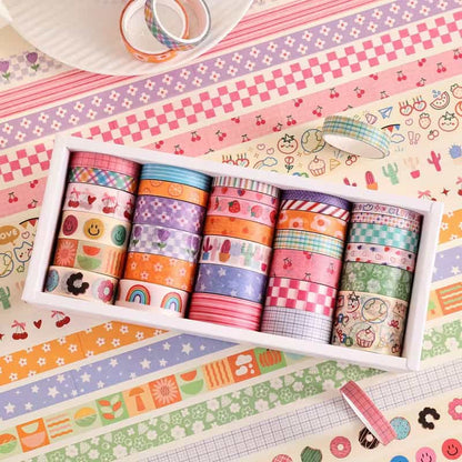 Cute Floral Washi Tape Set – 32 Rolls