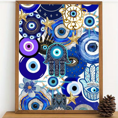 20x30cm Blue Eye Diamond Art Kit