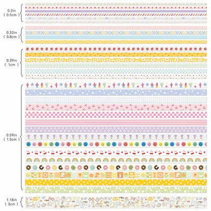 Cute Floral Washi Tape Set – 32 Rolls