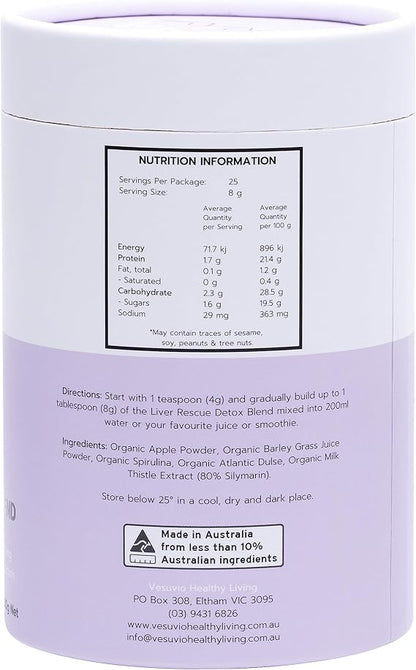 Vesuvio liver rescue detox blend 200g - herbal supplements from google - what’s new health and wellness
