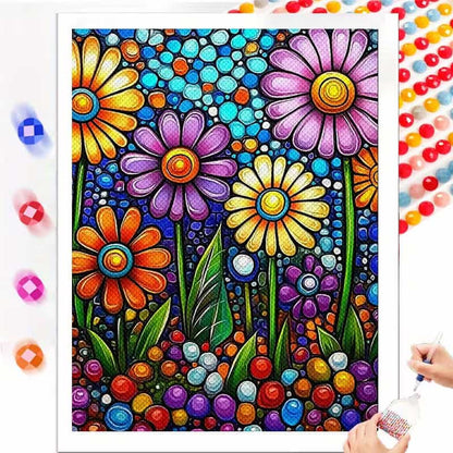 5D Diamond Painting Kit – Vibrant Floral Wall Art 30x40cm (11.8 × 15.8 in)