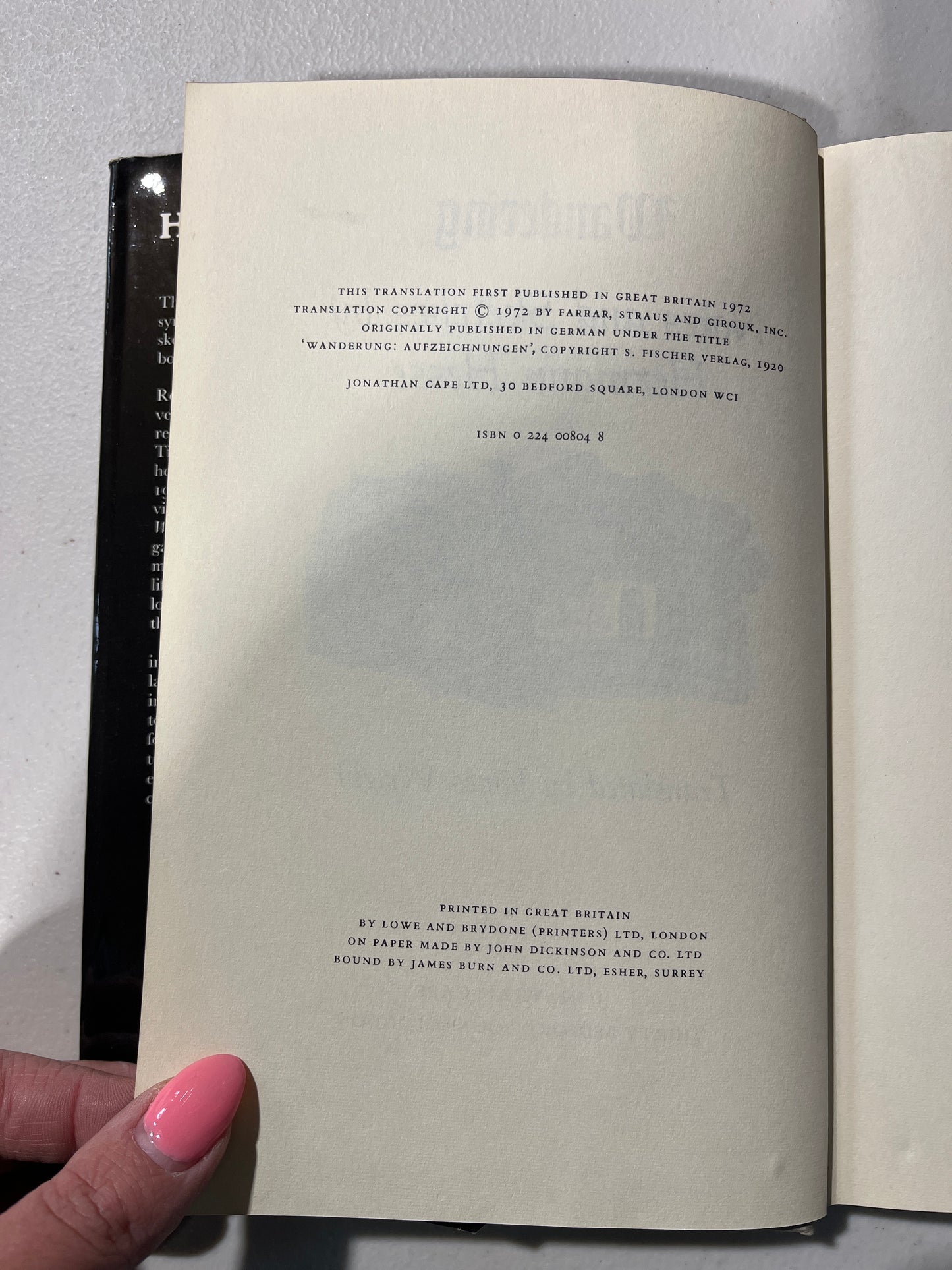 Wandering by Hermann Hesse
