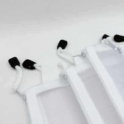 A6 Mesh Zipper Pouches - White (5 Pack)