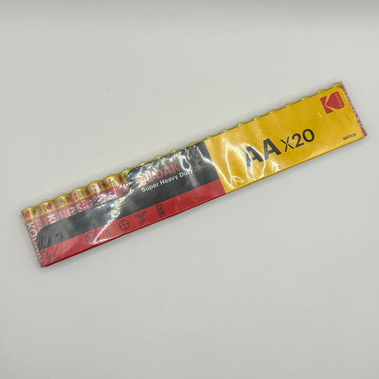 Kodak super heavy duty batteries - aa x 20 - general purpose batteries original photo - what’s new stationery