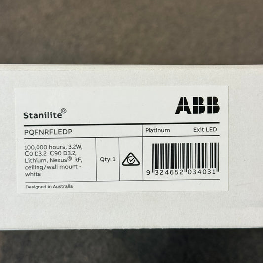 ABB Stanilite Platinum Exit LED Sign Model No. PQFNRFLEDP