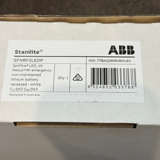 ABB Stanilite Spitfire LED V2 Emergency Light - Model No. SFNRF2LEDP