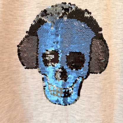 Abstrat reversible sequin skull t-shirt - size 14 - t-shirts condition: used - original photo - tops - what’s new men’s