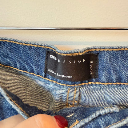 ASOS DESIGN Medium Blue Wash Jeans - 36/36 Tall
