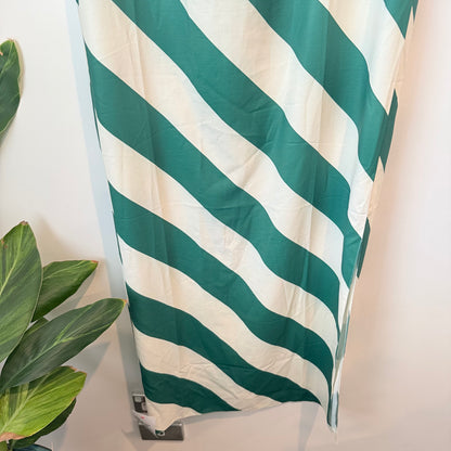 Asos design striped midi dress – green & white – size 12 - dresses top women’s apparel