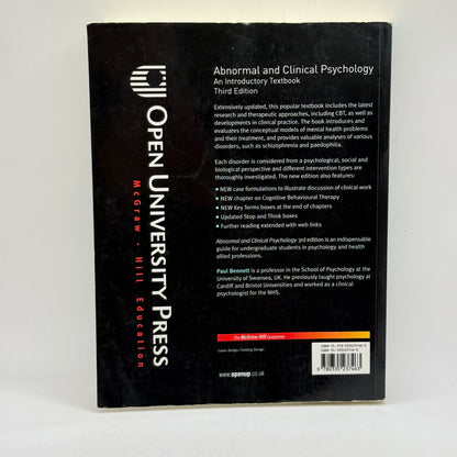 Abnormal and Clinical Psychology: An Introductory Textbook by Paul Bennett