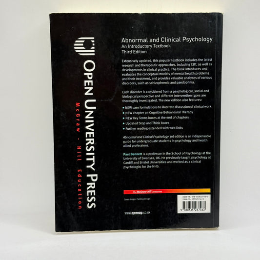 Abnormal and Clinical Psychology: An Introductory Textbook by Paul Bennett