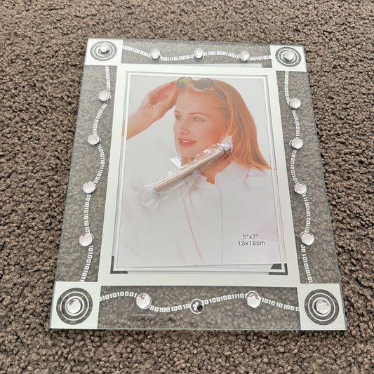 Glass photo frame - silver - 5’’x7’’ - picture frames original photo - what’s new home&living materials