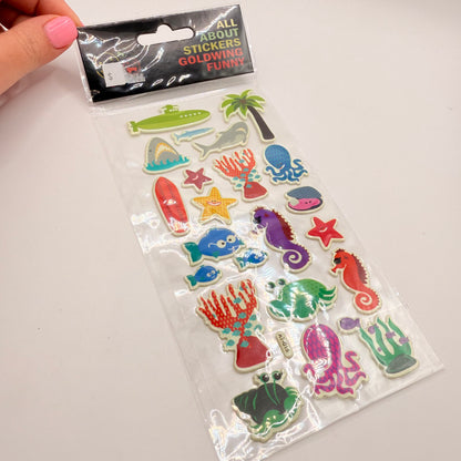 Goldwing funny sea animal sticker pack - decorative stickers original photo - what’s new crafts