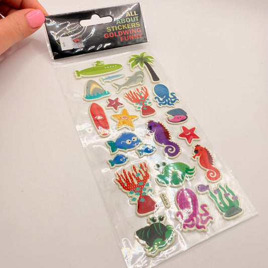 Goldwing funny sea animal sticker pack - decorative stickers original photo - what’s new crafts