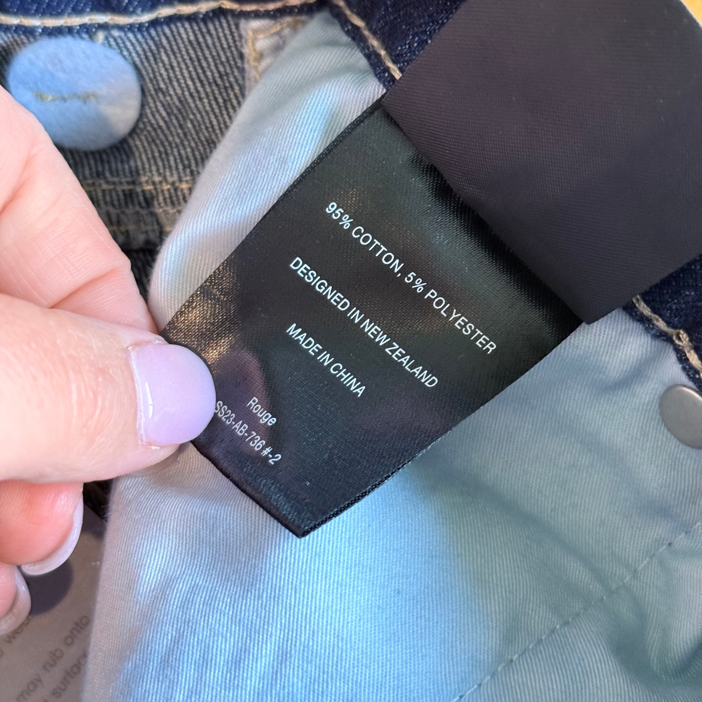 Among The Brave Rouge Dark Blue Denim Midi Skirt – Size 6