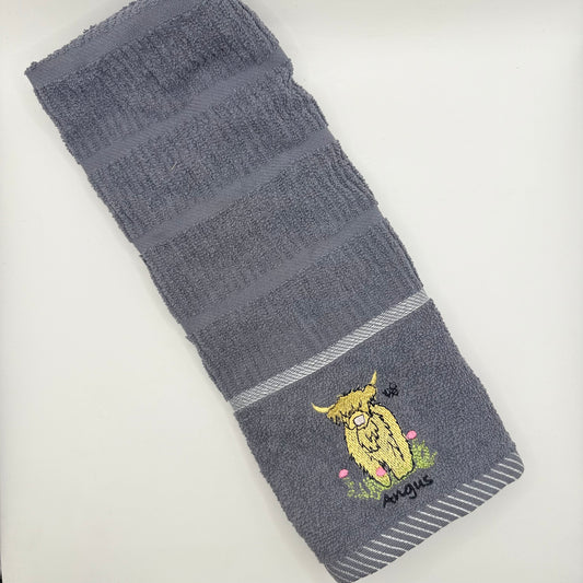 Angus the Highland Cow Hand Towel