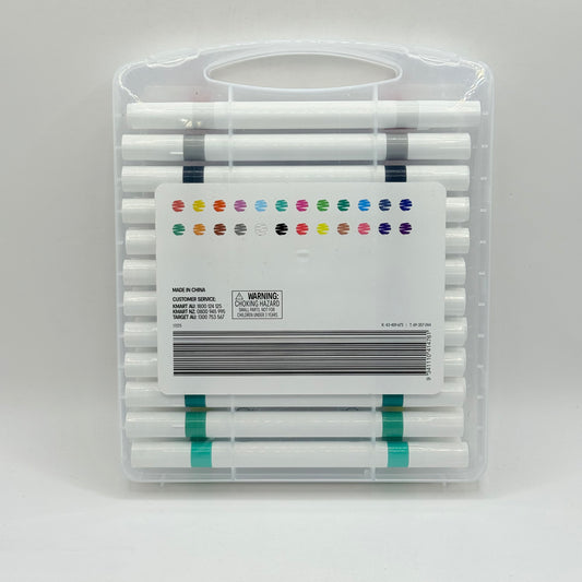 Anko 24-Pack Dual-Tip Acrylic Paint Markers – Bullet & Chisel Tips