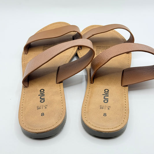 Anko Double Strap Slide Sandals - Size 8