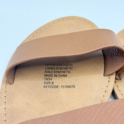 Anko Double Strap Slide Sandals - Size 8