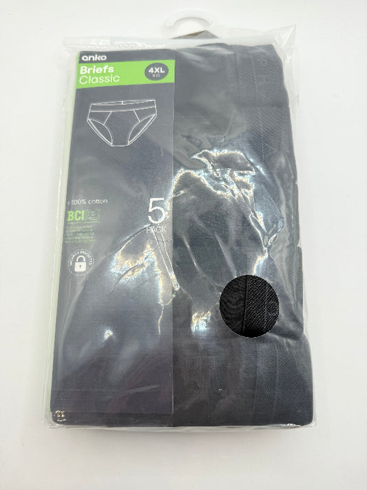 Anko size 4xl men’s classic briefs 5 pack black – brand new - men’s underwear underwear & basics men’s apparel