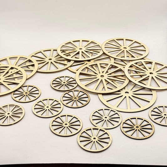 Wooden craft wheels set – assorted sizes multipack - craft wood shapes original photo - what’s new crafts