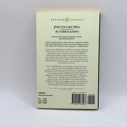 Autobiography by John Stuart Mill (Penguin Classics)