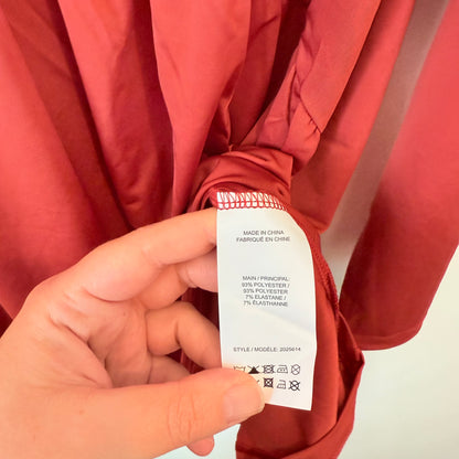 Autograph size s (16) women’s rust red panel tunic - tunics top women’s apparel