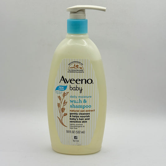 Aveeno Baby Daily Moisture Wash & Shampoo - 532ml