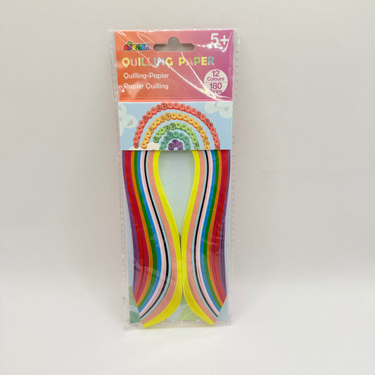 Avonni Quilling Paper, 12 Colours, 180 Strips
