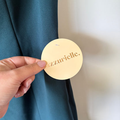 Azzurielle Daniel One Shoulder Mini Dress Teal Size 14