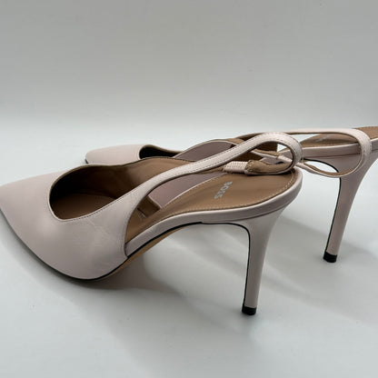 BOSS Hugo Boss Pale Pink Leather Slingback Heels - Size 39