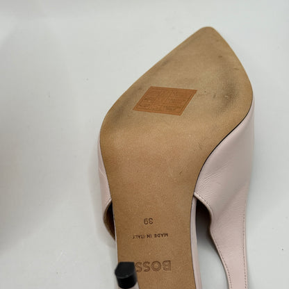 BOSS Hugo Boss Pale Pink Leather Slingback Heels - Size 39
