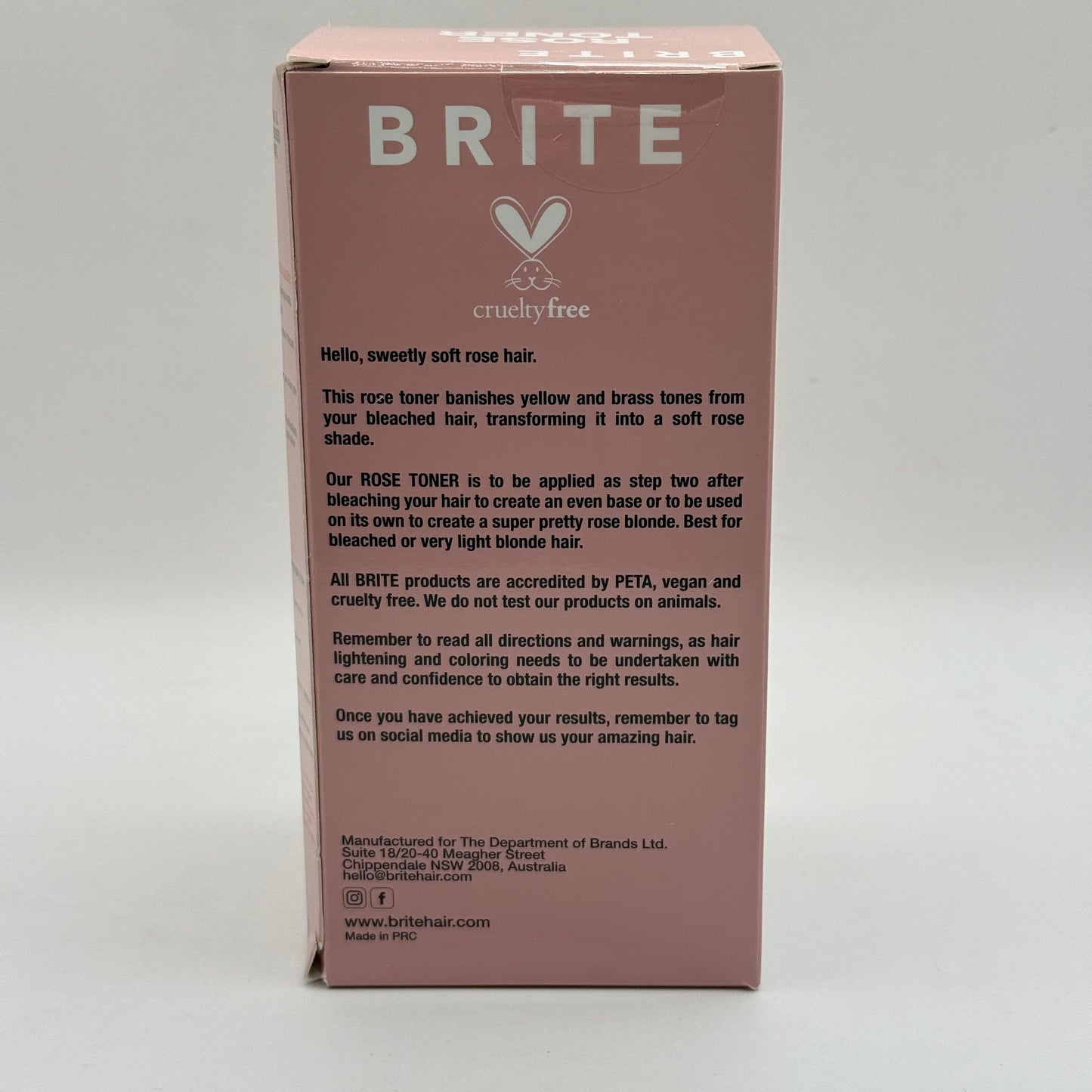 BRITE Rose Toner – PPD Free Hair Toner Kit for Blonde Hair