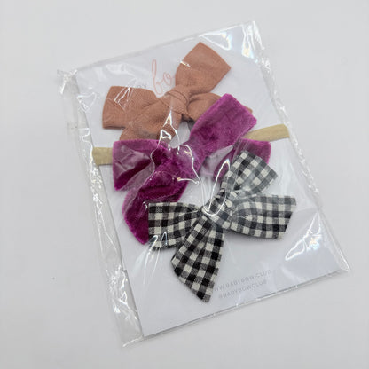 Baby Bow Club Set of 3 Assorted Hair Bows
