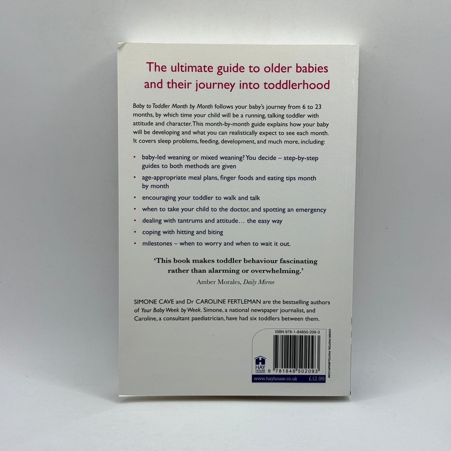 Baby to Toddler Month by Month by Simone Cave and Dr Caroline Fertleman