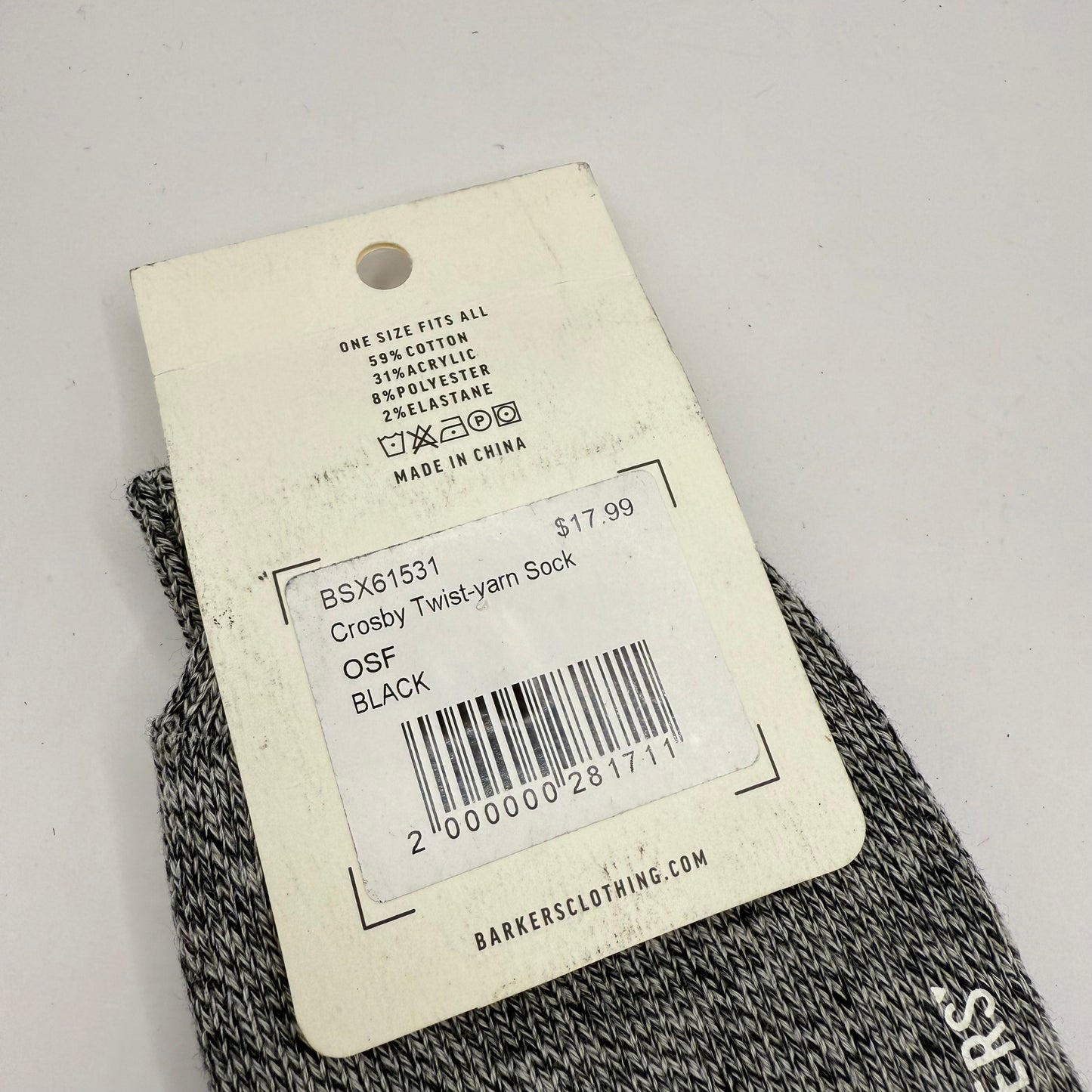Barkers Crosby Twist-yarn Socks Black