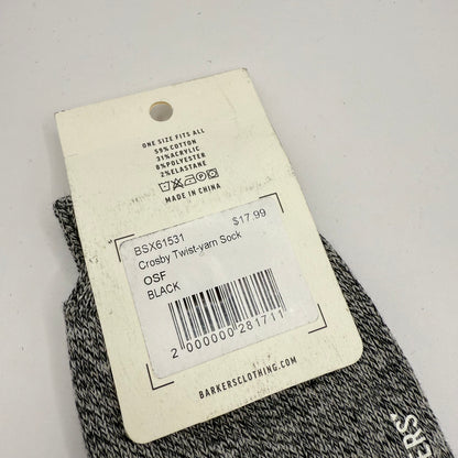 Barkers Crosby Twist-yarn Socks Black