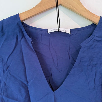 Betty Basics Julia Blouse Navy Size 10