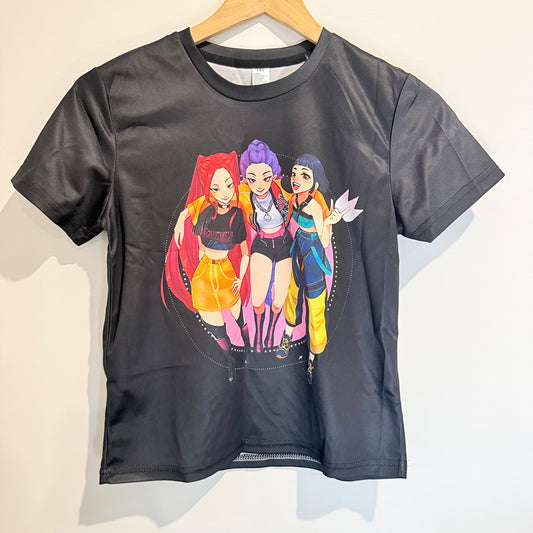 K-Pop Demon Hunters Black T-Shirt - Size 140 (7-8y)